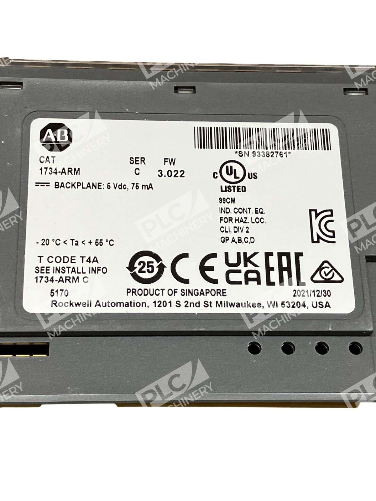 Allen-Bradley 1734-ARM POINT I/O 4-Ch Analog Output Module 4-20mA Ser. C - Image 5