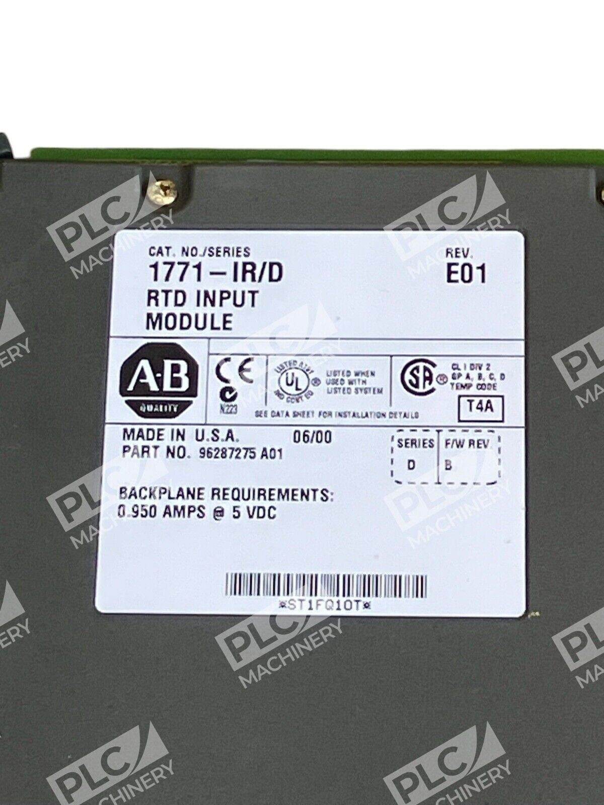Allen Bradley 96287275 RTD Input Module 1771-IR /D - Image 3