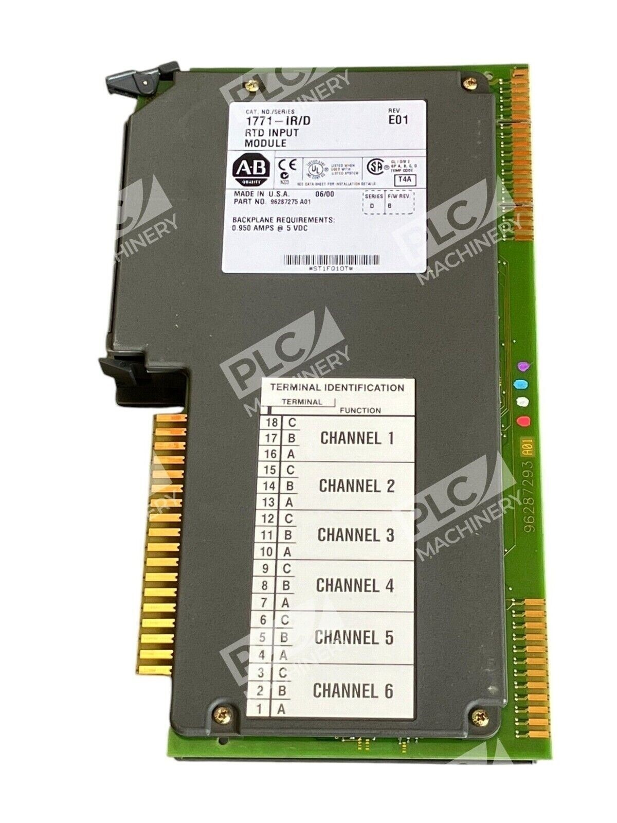 Allen Bradley 96287275 RTD Input Module 1771-IR /D