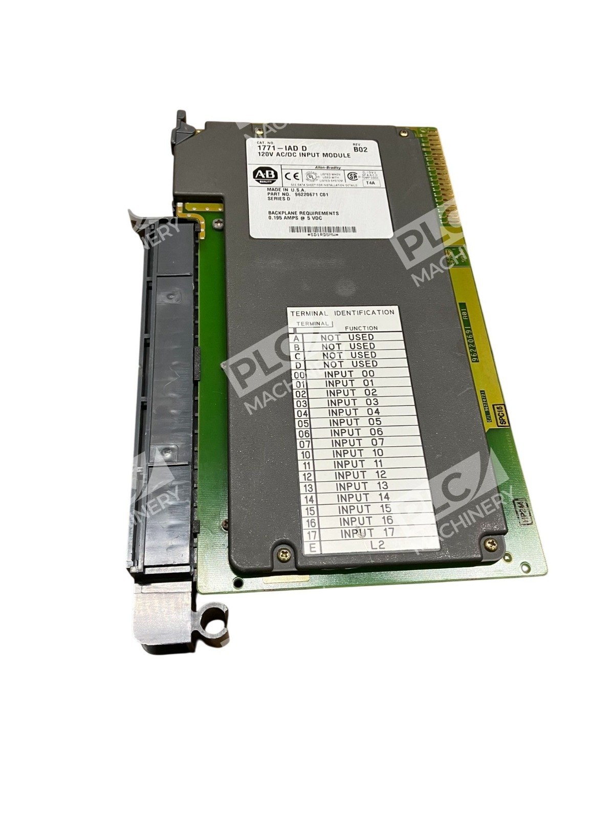 Allen Bradley AB 120V AC/DC Input Module 1771-IAD /D Rev B02