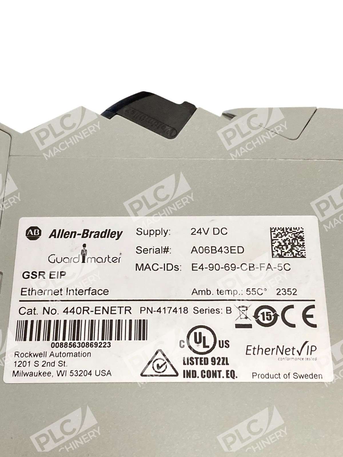 Allen Bradley AB Guardmaster 24VDC GSR EIP Ethernet Interface 440R-ENETR /B - Image 7