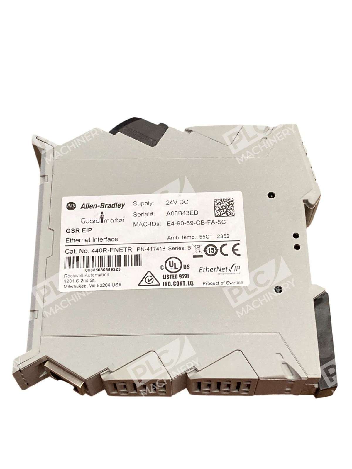 Allen Bradley AB Guardmaster 24VDC GSR EIP Ethernet Interface 440R-ENETR /B