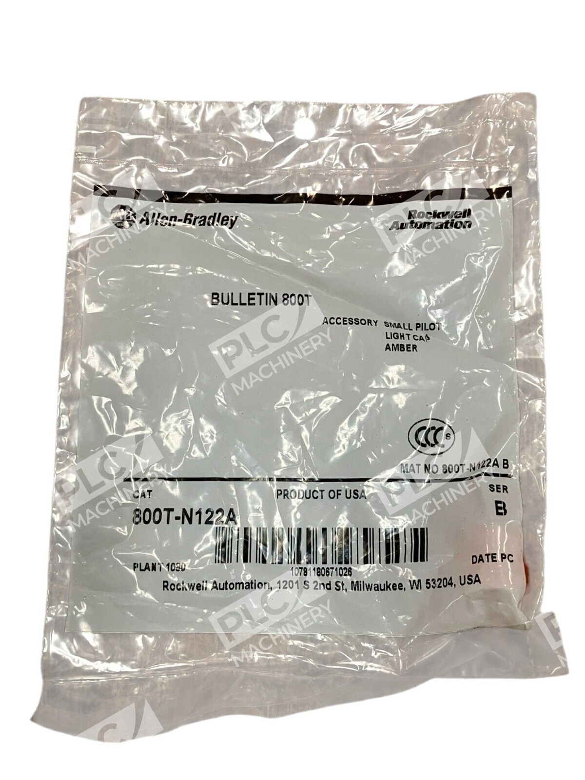 Allen Bradley AB Small Pilot Light Cap Amber 800T-N122A /B (lot of 5) - Image 3