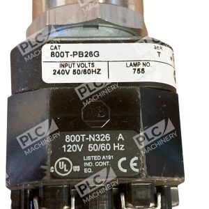 Allen Bradley AB XFMR Green Lens Illuminated Push Button 800T PB26G T 226773632238