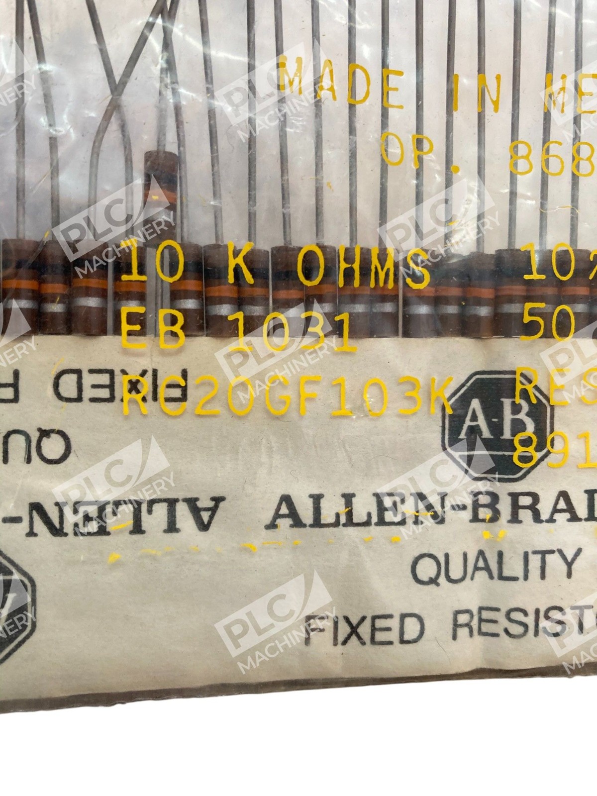 Allen-Bradley RC20GF103K 10K Ohm 1/2W 10% Carbon Composition Resistor Pack of 50 - Image 5