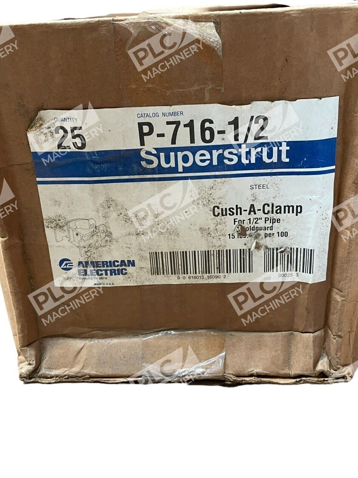 American Electric P-716-1/2 Cush-A-Clamp Superstrut (Box of 25)