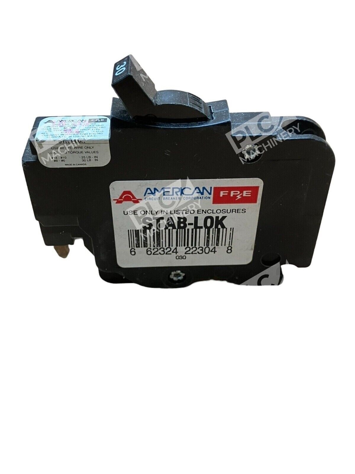 American FPE NE 7635 STAB-LOK 30A 1 Pole Circuit Breaker - Image 4