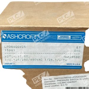 Ashcroft Dresser 15 500psi Viton 8NA39582 15A Pressure Switch LPDN4GGV25 226830653738