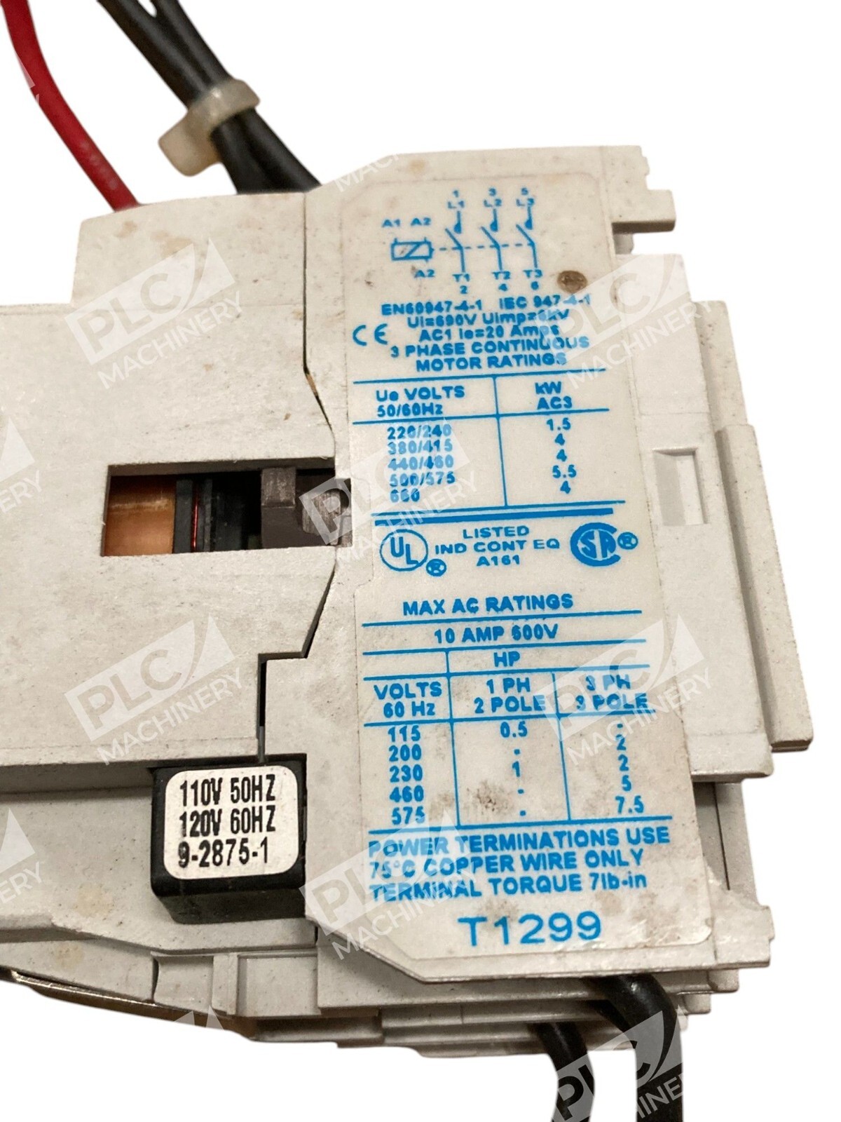 Cutler Hammer Eaton 10A 600V 690V 20A 3 Phase Continuous Motor Ratings CE15DNS3 - Image 5