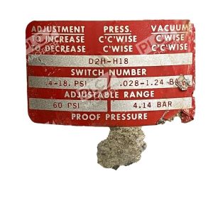 Delaval Barksdale Pressure Or Vacuum Actuated Switch D2H H18 227028639158