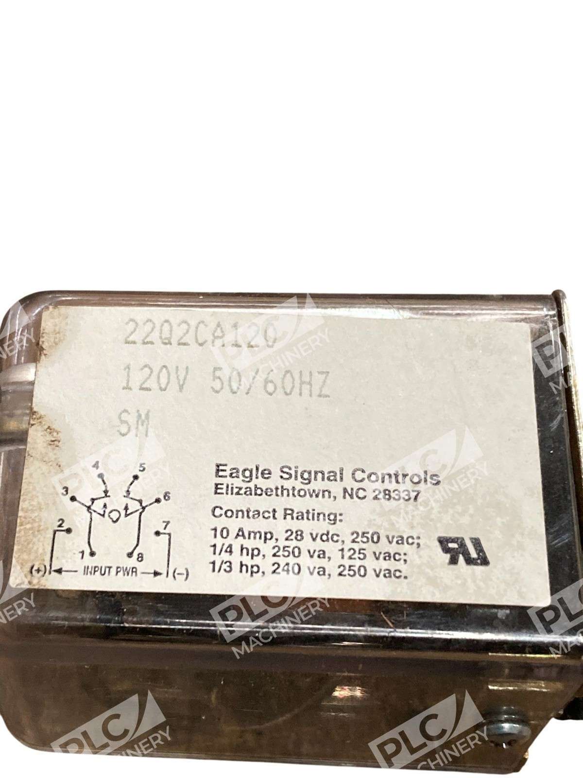 Eagle Signal Controls 22Q2CA120 General Purpose Relay DPDT 120VAC 8-Pin Plug-In - Image 7
