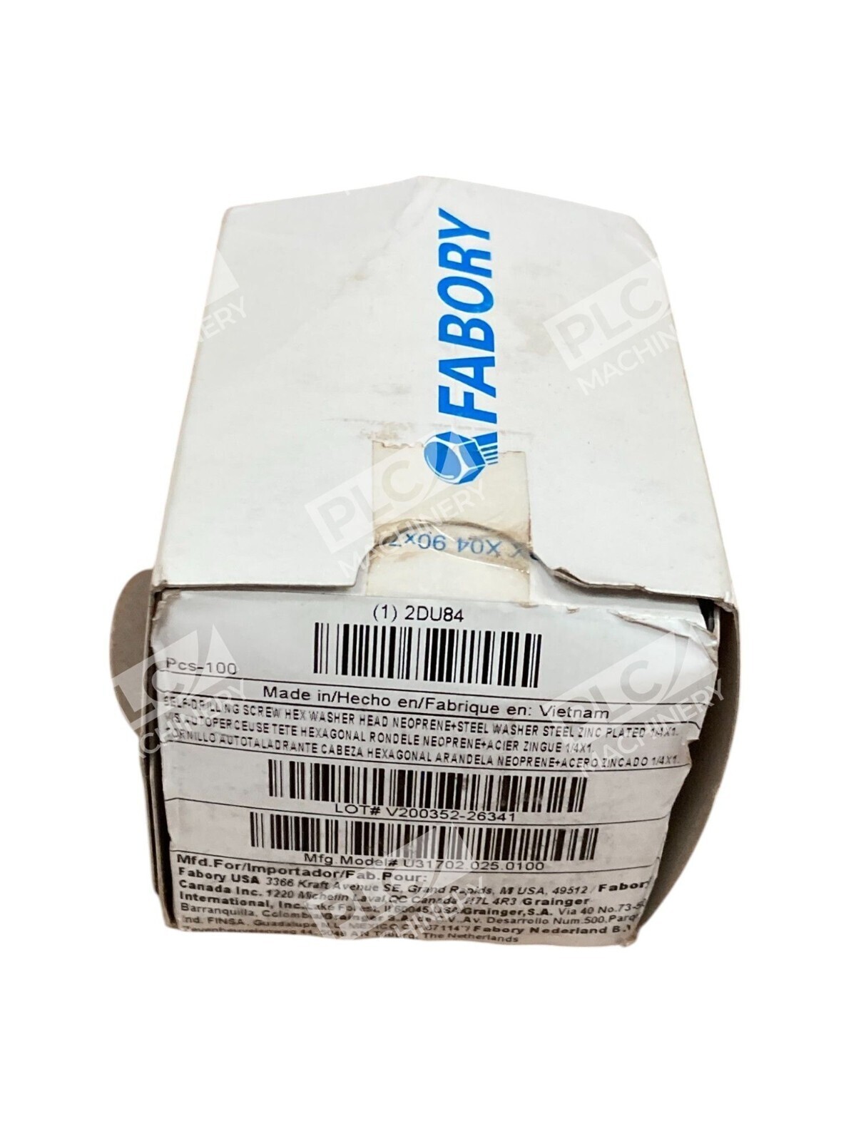 Fabory U31702.025.0100 1/4x1 Self-Drilling Screw Hex Washer 2DU84 (Box of 100) - Image 4