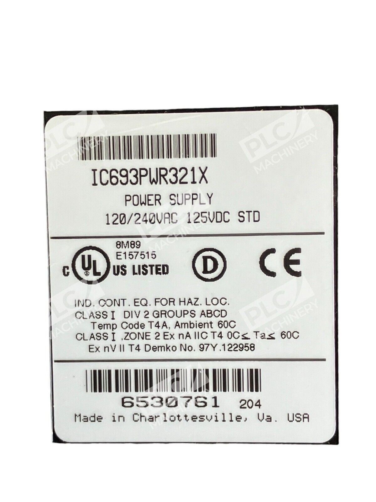 GE Fanuc Power Supply 120/240VAC 125VDC STD IC693PWR321X - Image 3