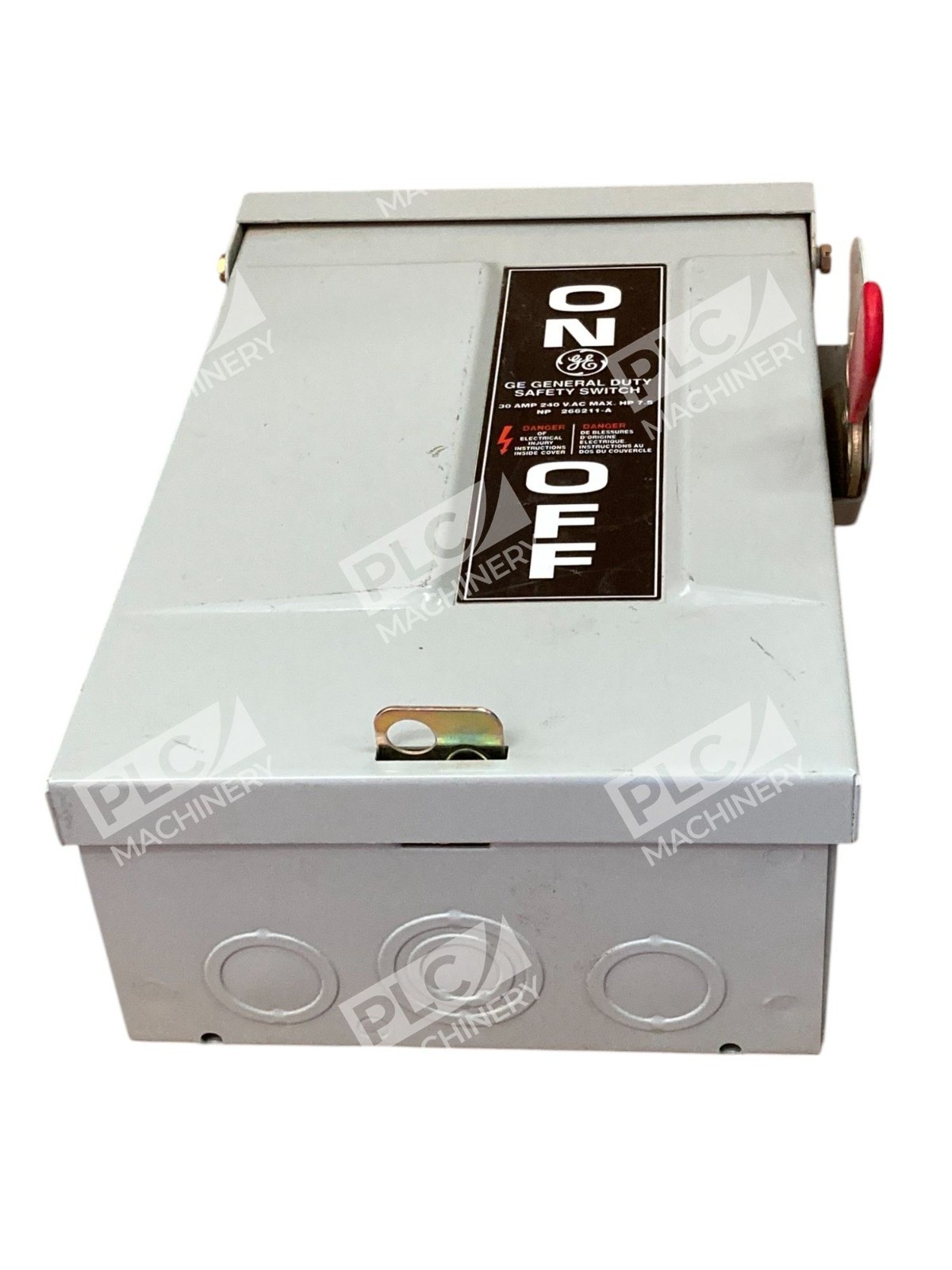 GE General Electric 30A 3 Pole General Duty Safety Switch TGN3321R - Image 6