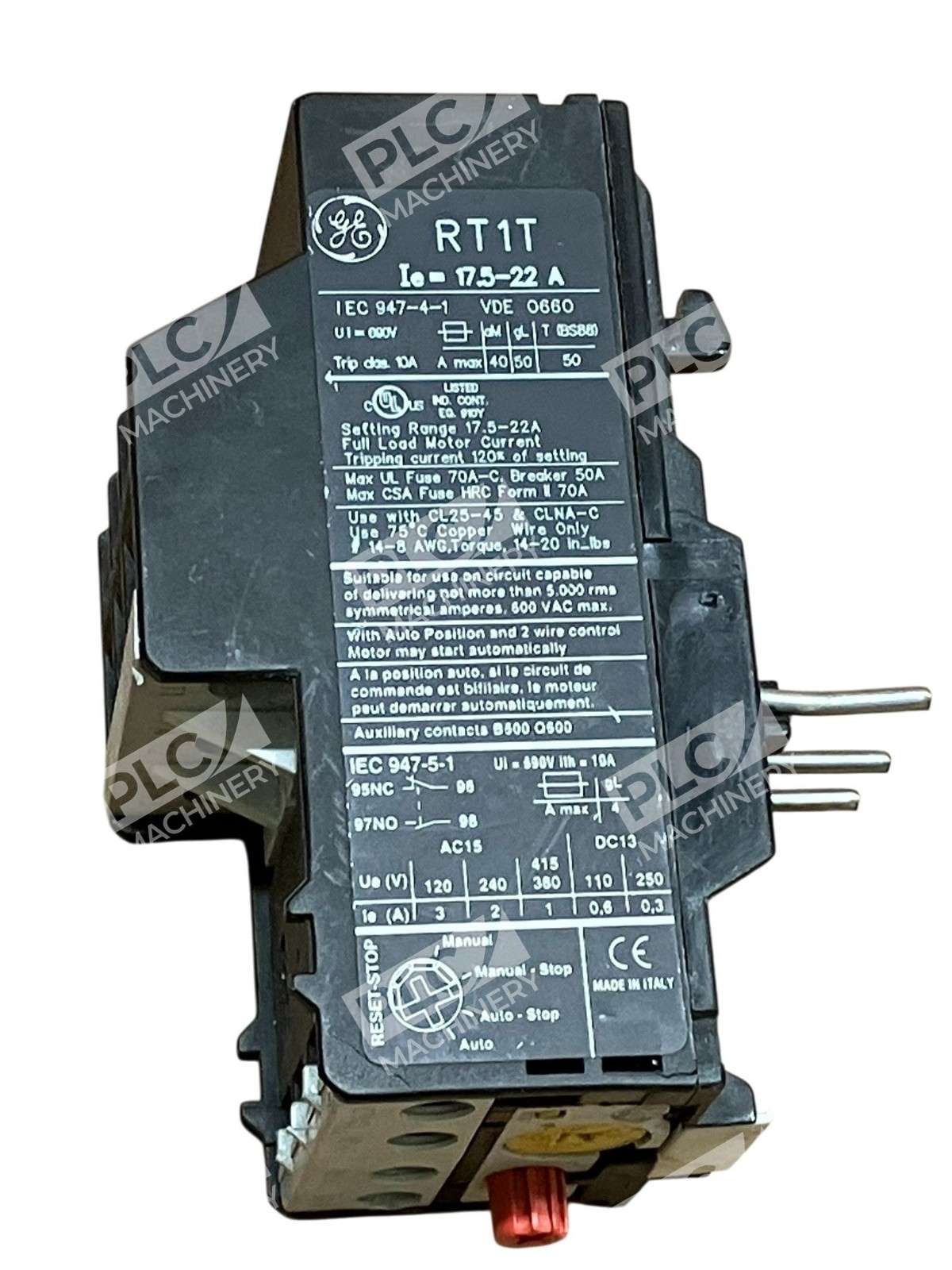General Electric GE 17.5-22A Overload Relay RT1T - Image 3
