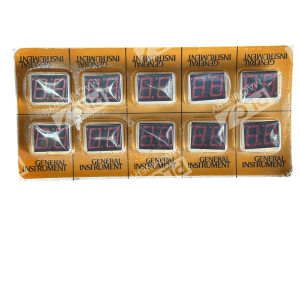 General Instrument MAN6710 004D Red LED 7-Segment Display Pack of 10