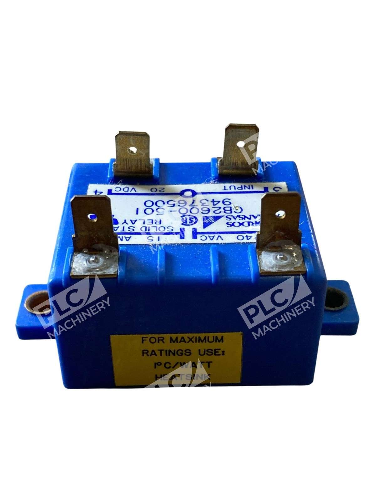 Gordos Arkansas GB2600-501 20VDC to 240VAC 15A Single-Phase Solid State Relay - Image 4