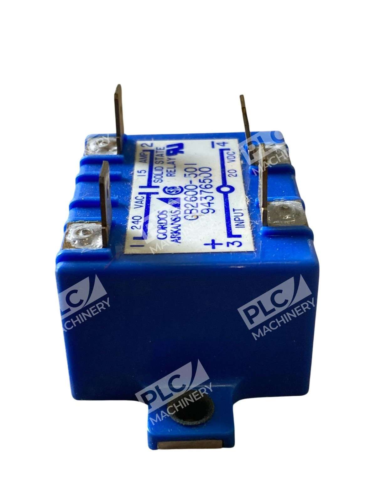 Gordos Arkansas GB2600-501 20VDC to 240VAC 15A Single-Phase Solid State Relay