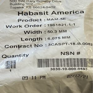 Habasit America MAM-5E Belt 50.3mmx6075mm (lot of 4)