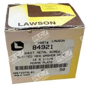 Lawson 12X1-1/4 Slotted Hex Washer Head Sheet Metal Screw 84291 (Box of 47)