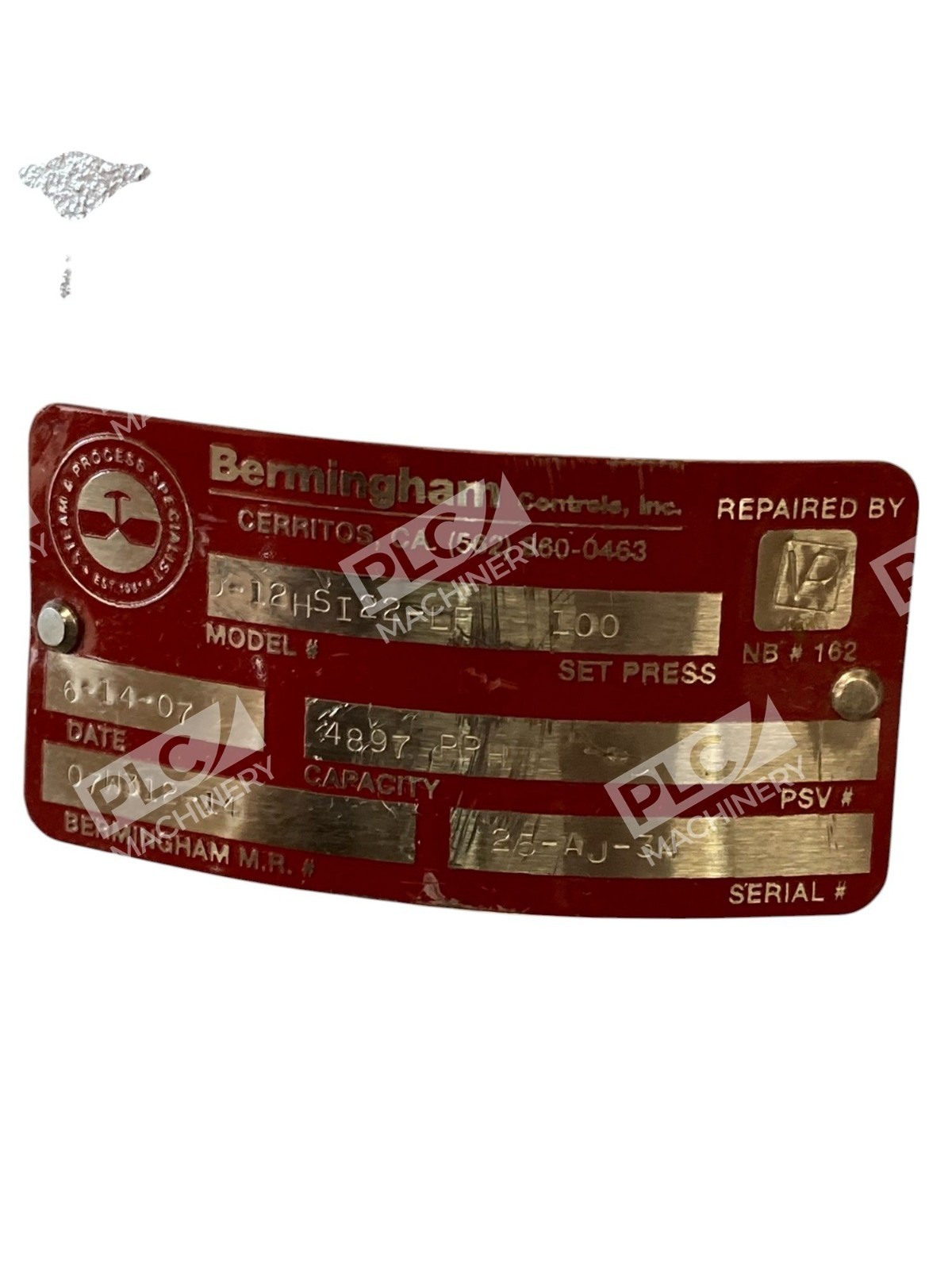 Lonergan Valve 1-1/2 H 3 100PSIG Relief Valve D-12HS122-LF - Image 12