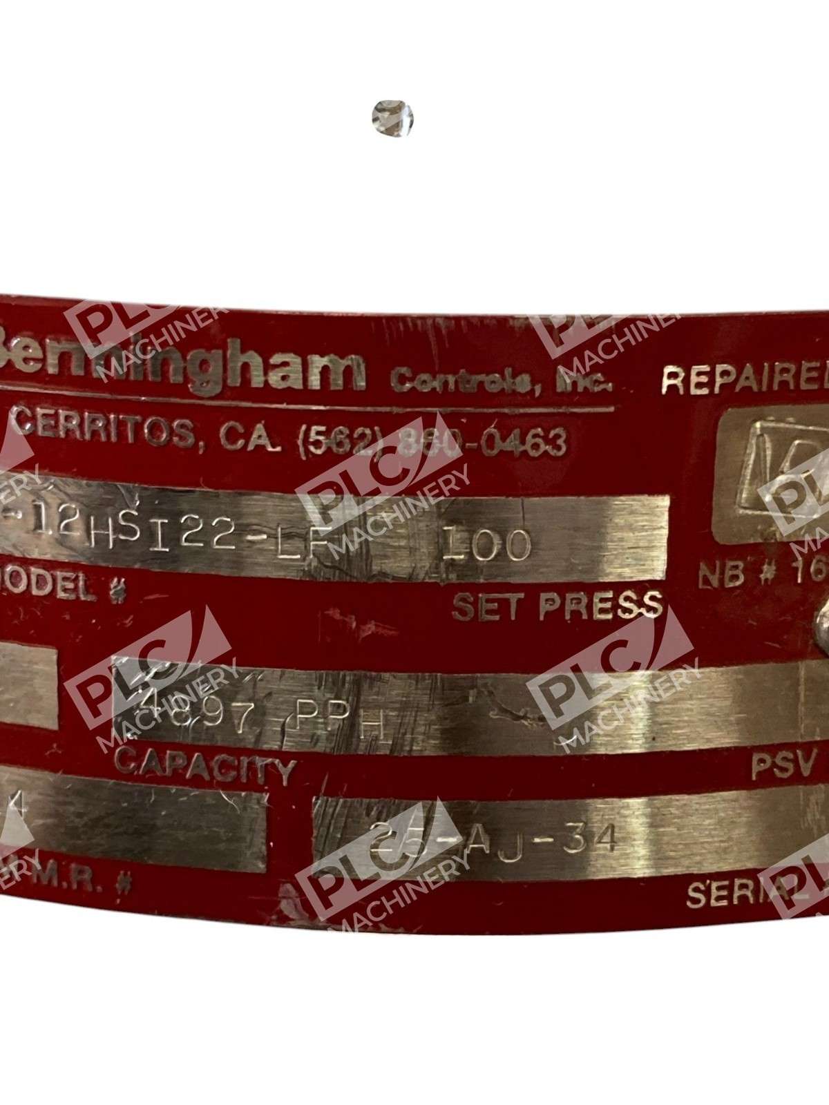 Lonergan Valve 1-1/2 H 3 100PSIG Relief Valve D-12HS122-LF - Image 16