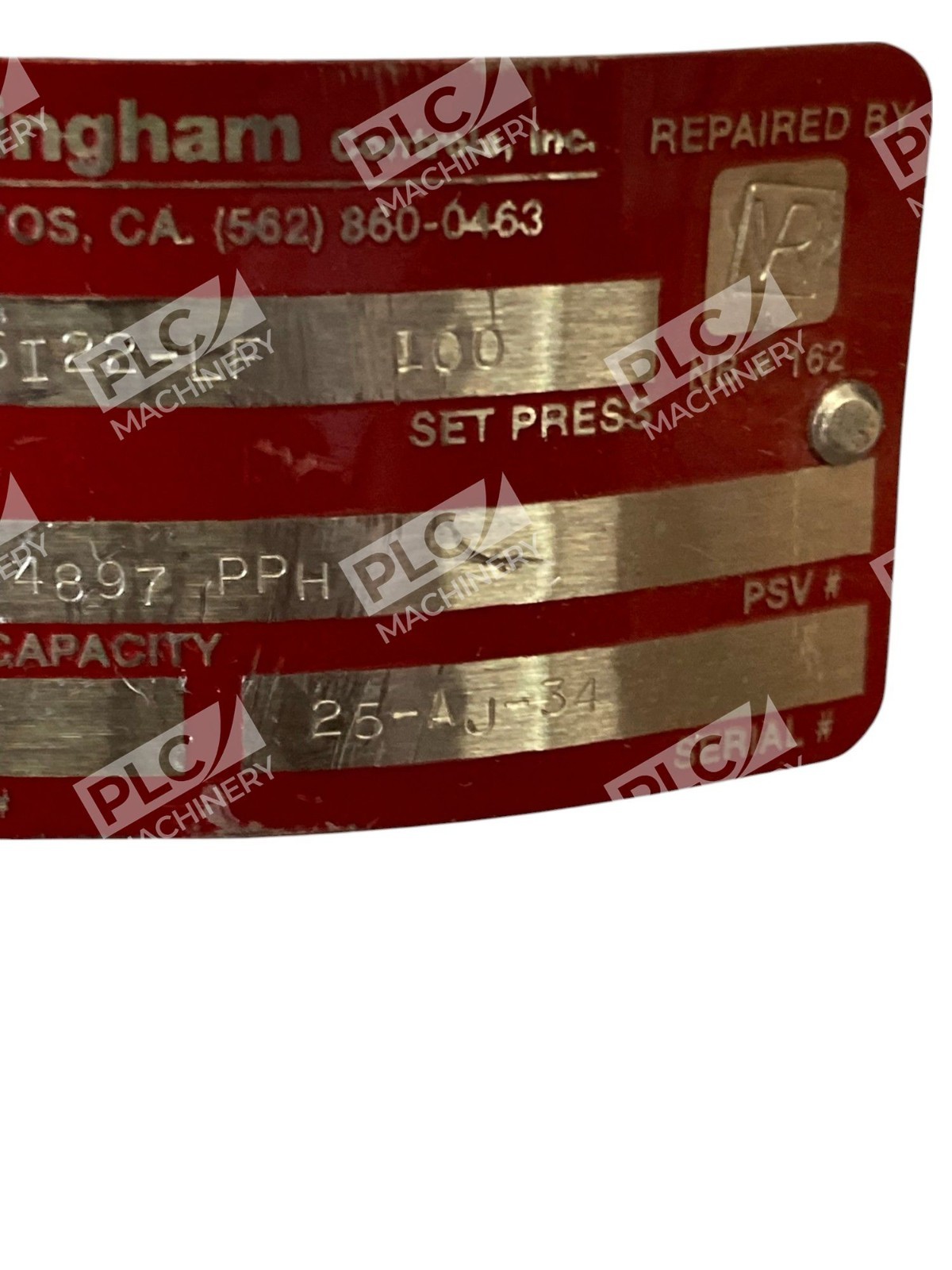 Lonergan Valve 1-1/2 H 3 100PSIG Relief Valve D-12HS122-LF - Image 18