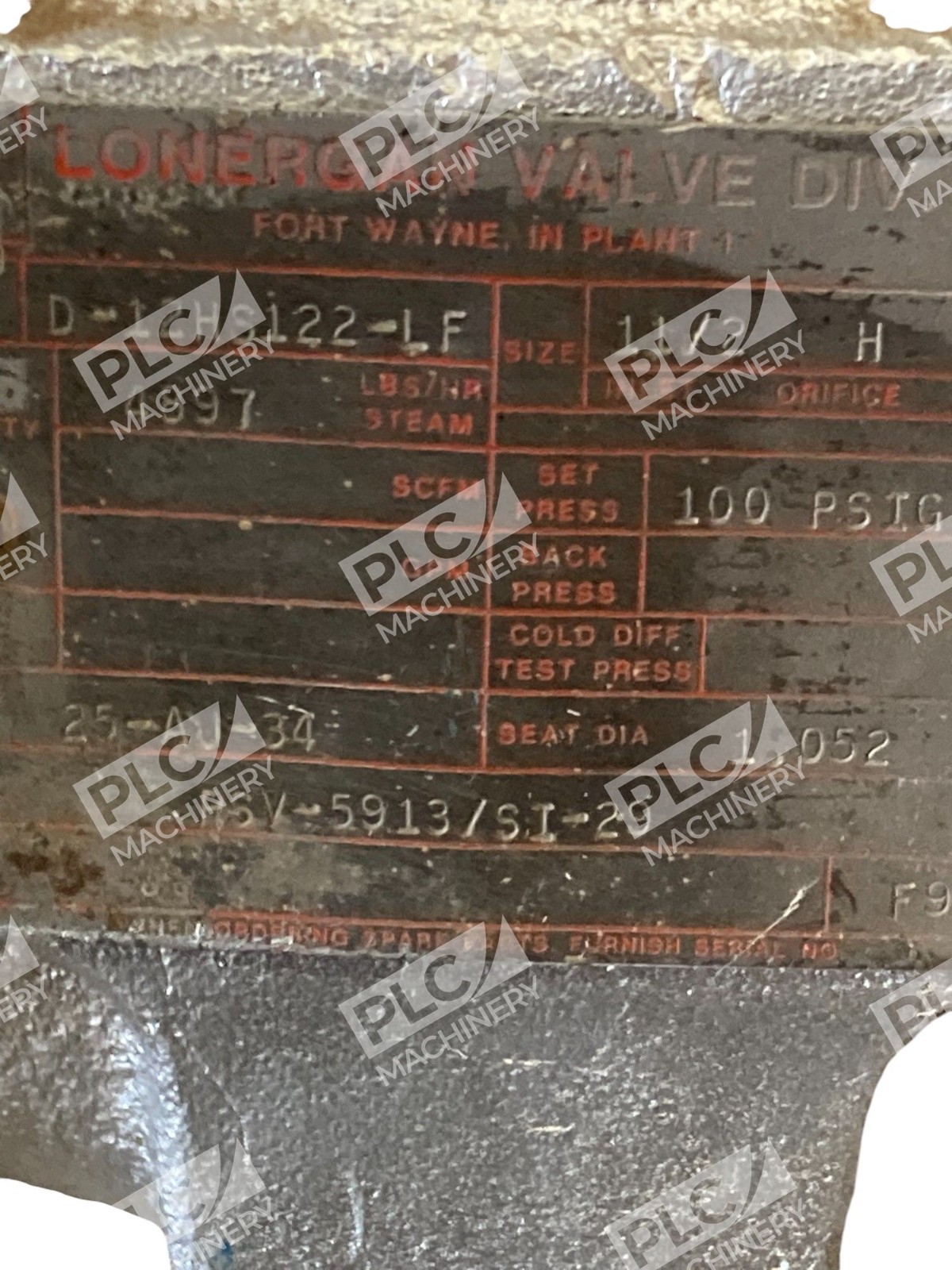 Lonergan Valve 1-1/2 H 3 100PSIG Relief Valve D-12HS122-LF - Image 10