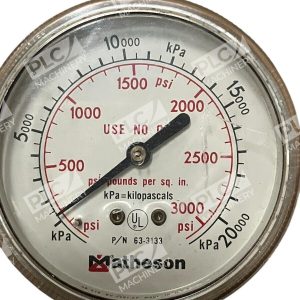 Matheson 0 3000PSI Pressure Gauge 63 3133 226544361078
