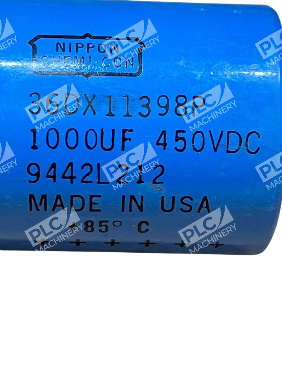Nippon Chemi-Con 36DX11398P 1000µF 450V Aluminum Electrolytic Capacitor 85°C - Image 3
