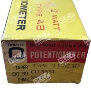 Ohmite CU 3531 Type AB Potentiometer 35K Ohm 2W U Linear Wirewound Panel Mount 297747658978