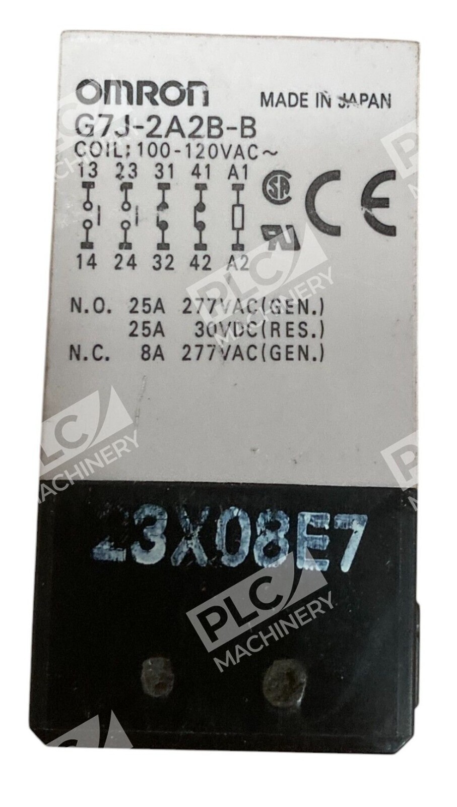 Omron 100-120VAC 23X08E7 Relay G7J-2A2B-B
