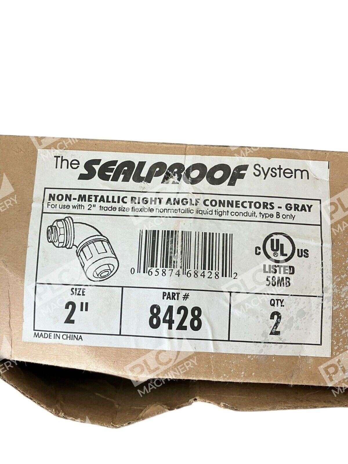 Sealproof System 2" Non-Mettalic Angle Connector Gray 8428 - Image 4