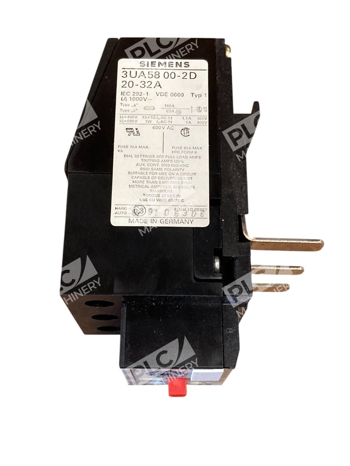 Siemens 20-32A Solid State Overload Relay 3UA58 00-2D - Image 7