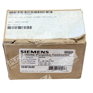 Siemens 3 Pole Open FL 25 RES 35 Definite Purpose Contactor 42AF35AF