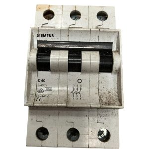 Siemens 5SX23 C40 Circuit Breaker 3 Pole 40A
