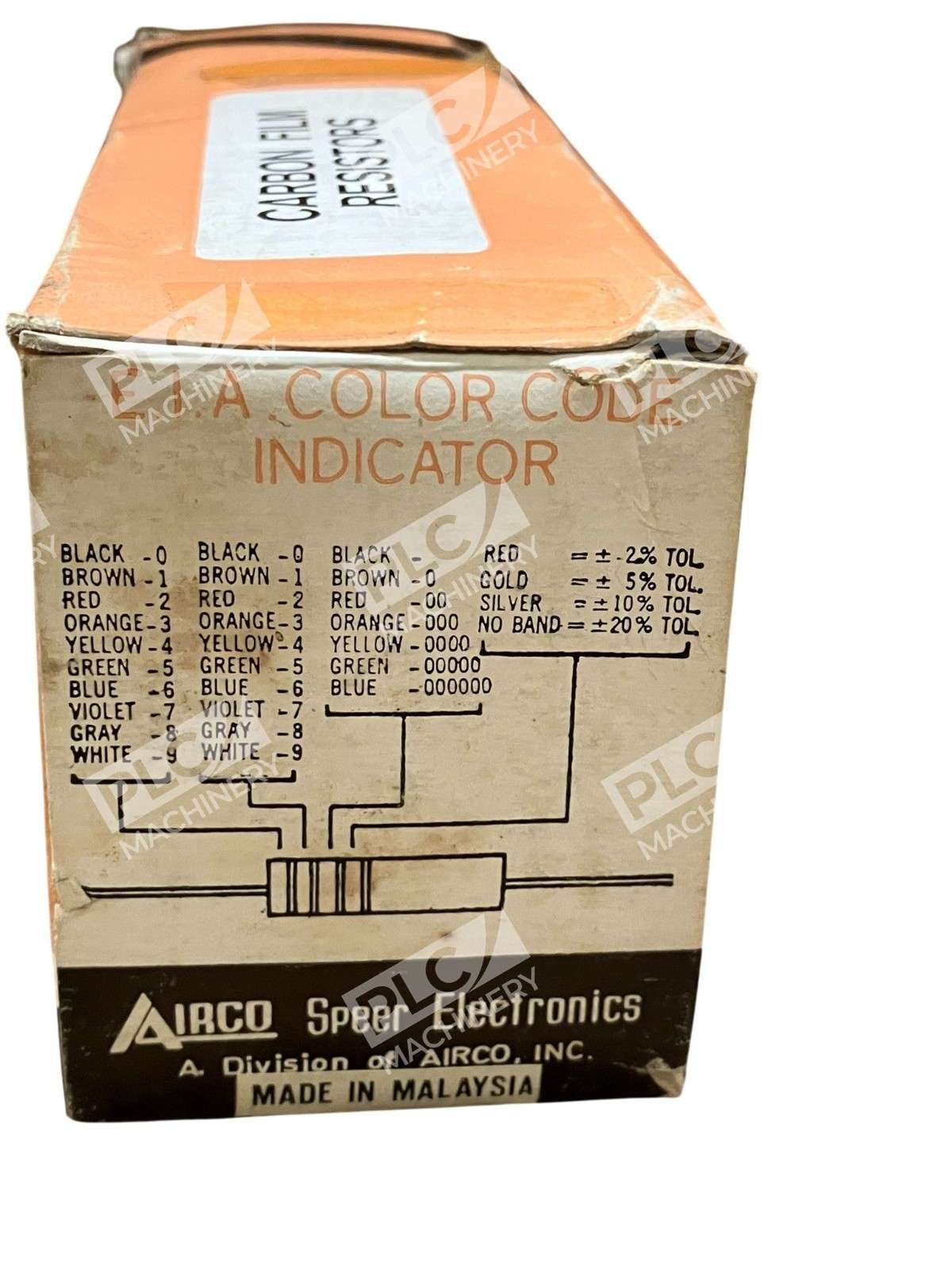 Speer CF 1/2 Carbon Film Resistors 10Ω 5% 1/2W One Box of 1000 - Image 6