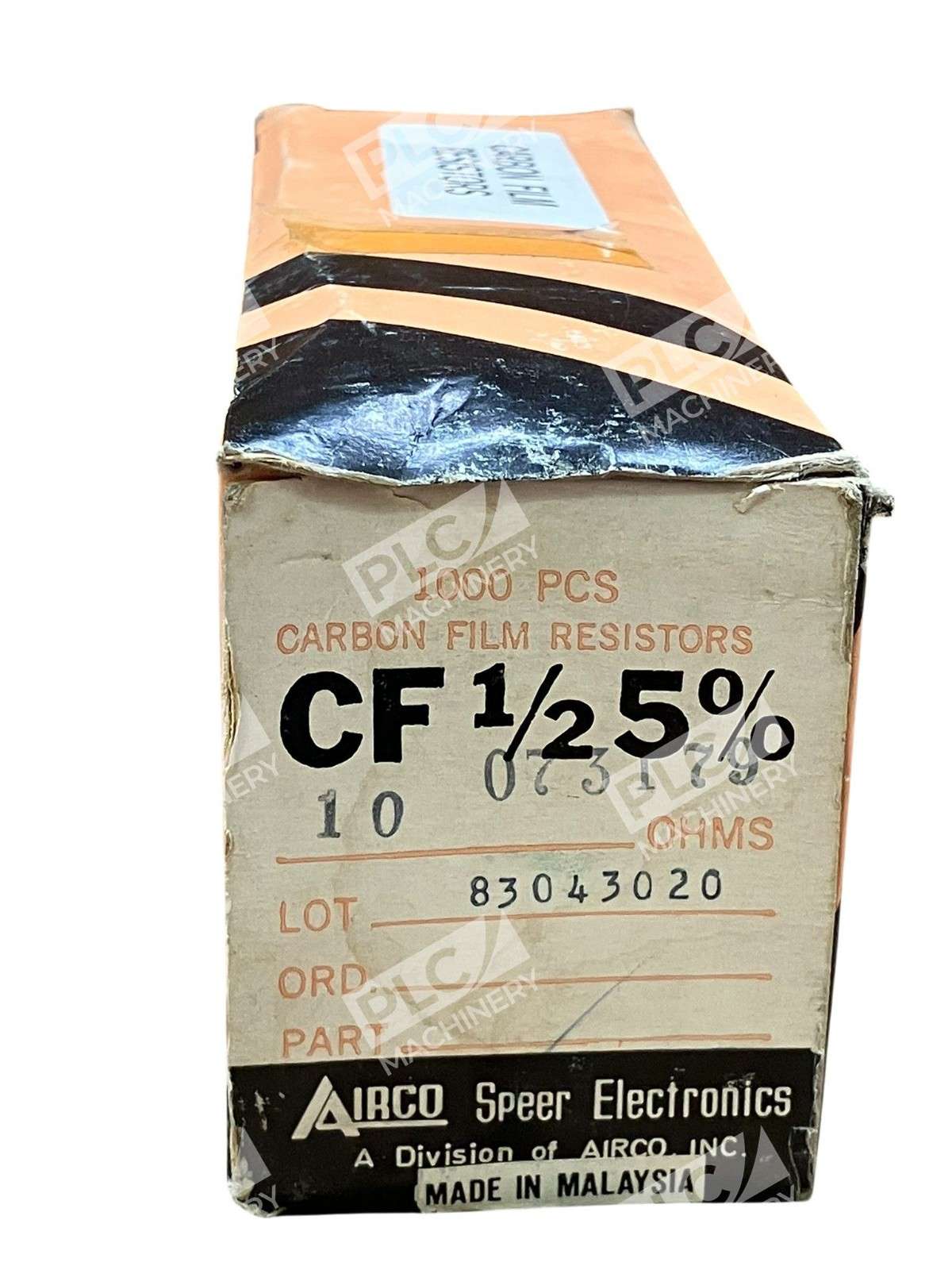 Speer CF 1/2 Carbon Film Resistors 10Ω 5% 1/2W One Box of 1000