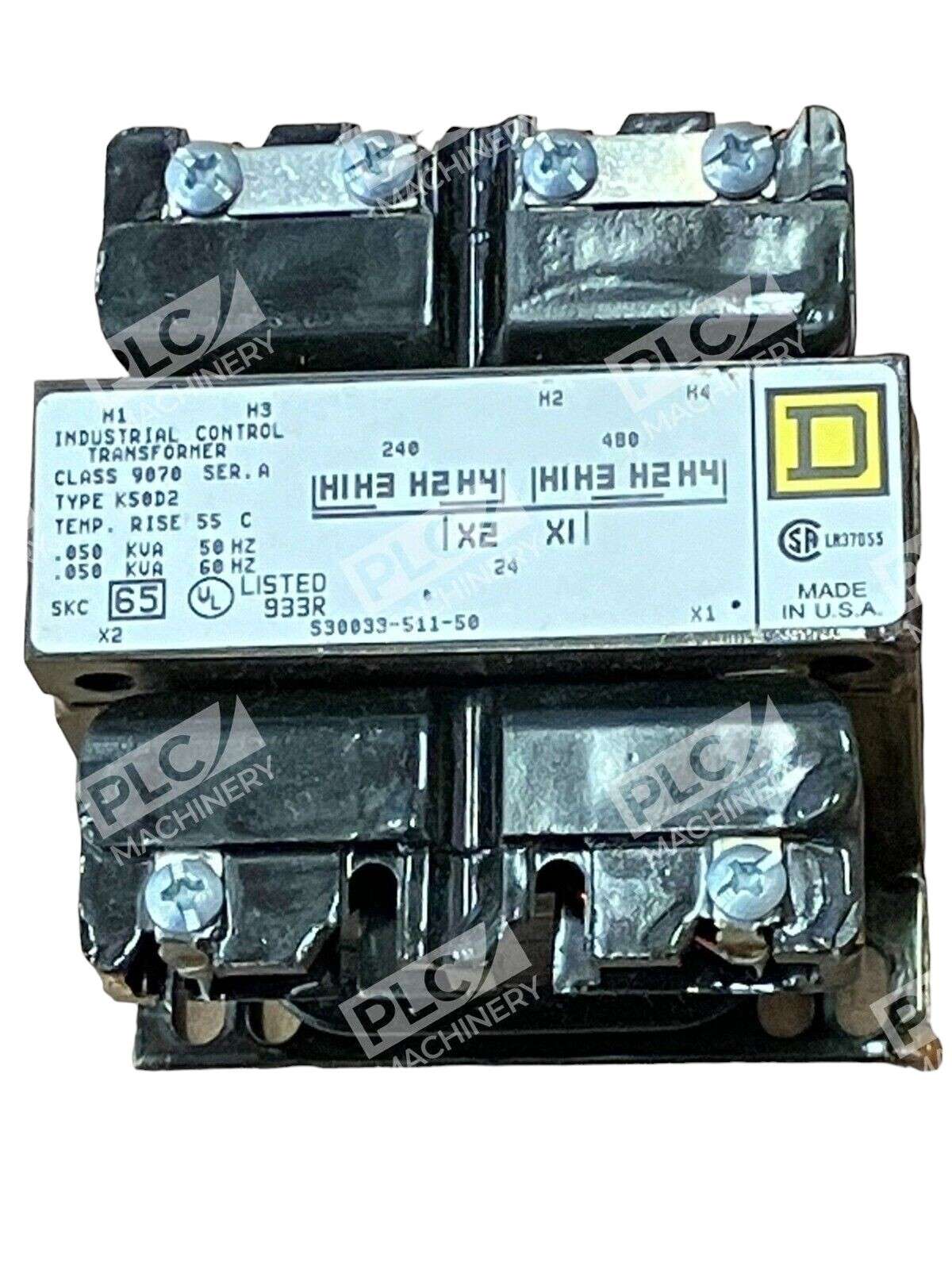 Square D 9070 K50D2 /A Industrial Control Transformer