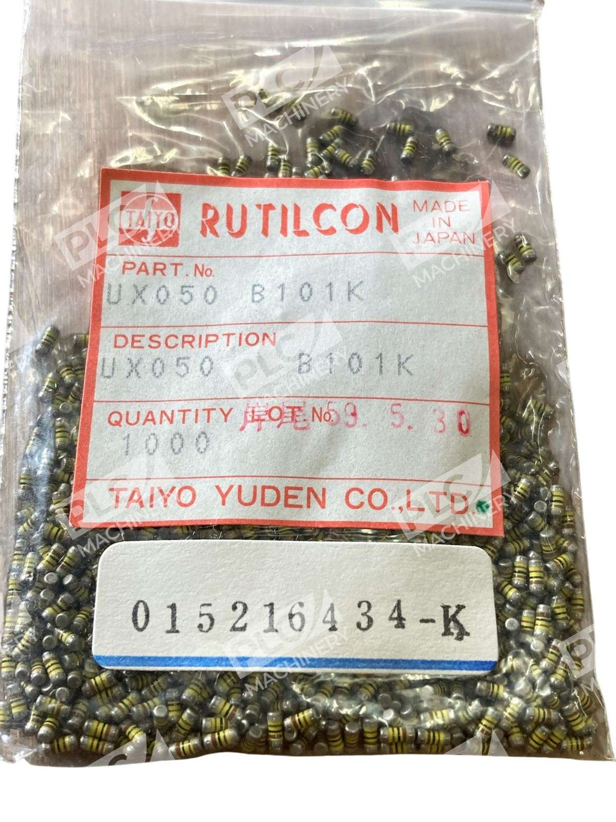 Taiyo Yuden UX050 B101K Rutilcon Axial Ceramic Capacitor 100pF Lots of 1000 - Image 3
