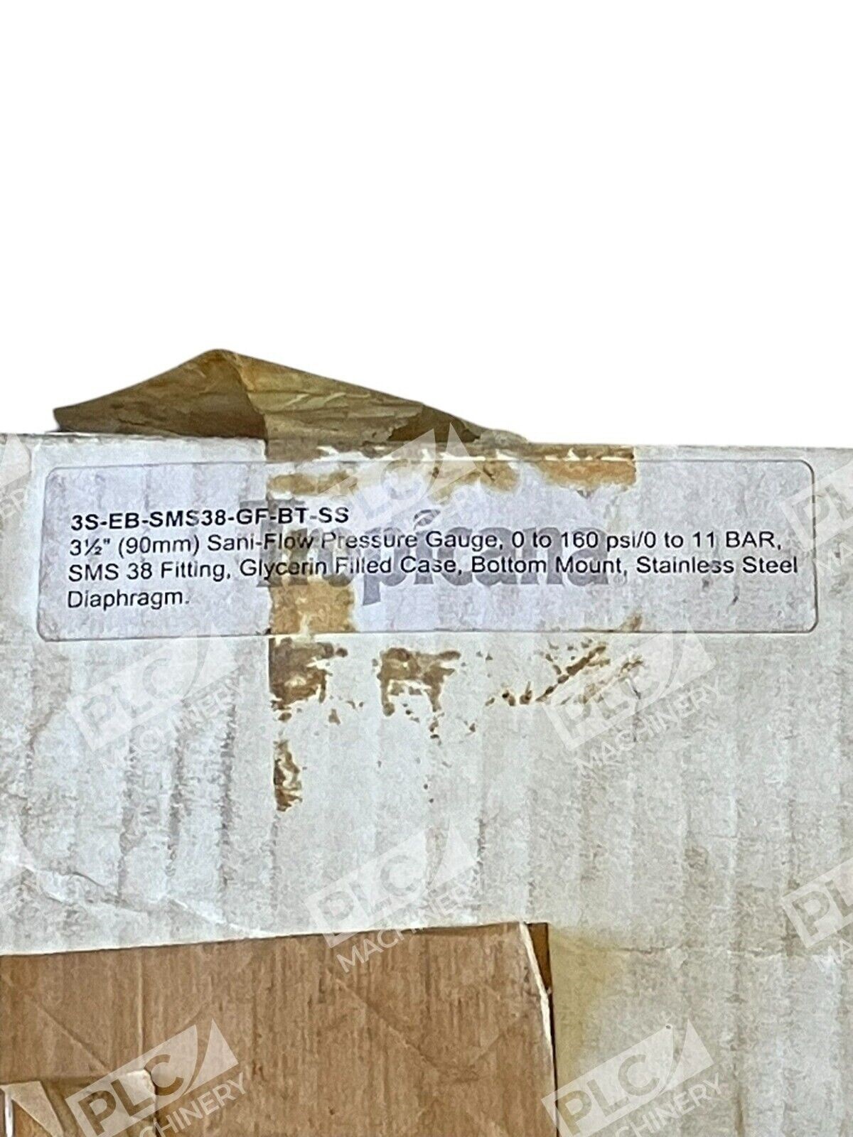 Tropicana 3-1/2" 90mm Sani-Flow Pressure Gauge 3S-EB-SMS38-GF-BT-SS - Image 3