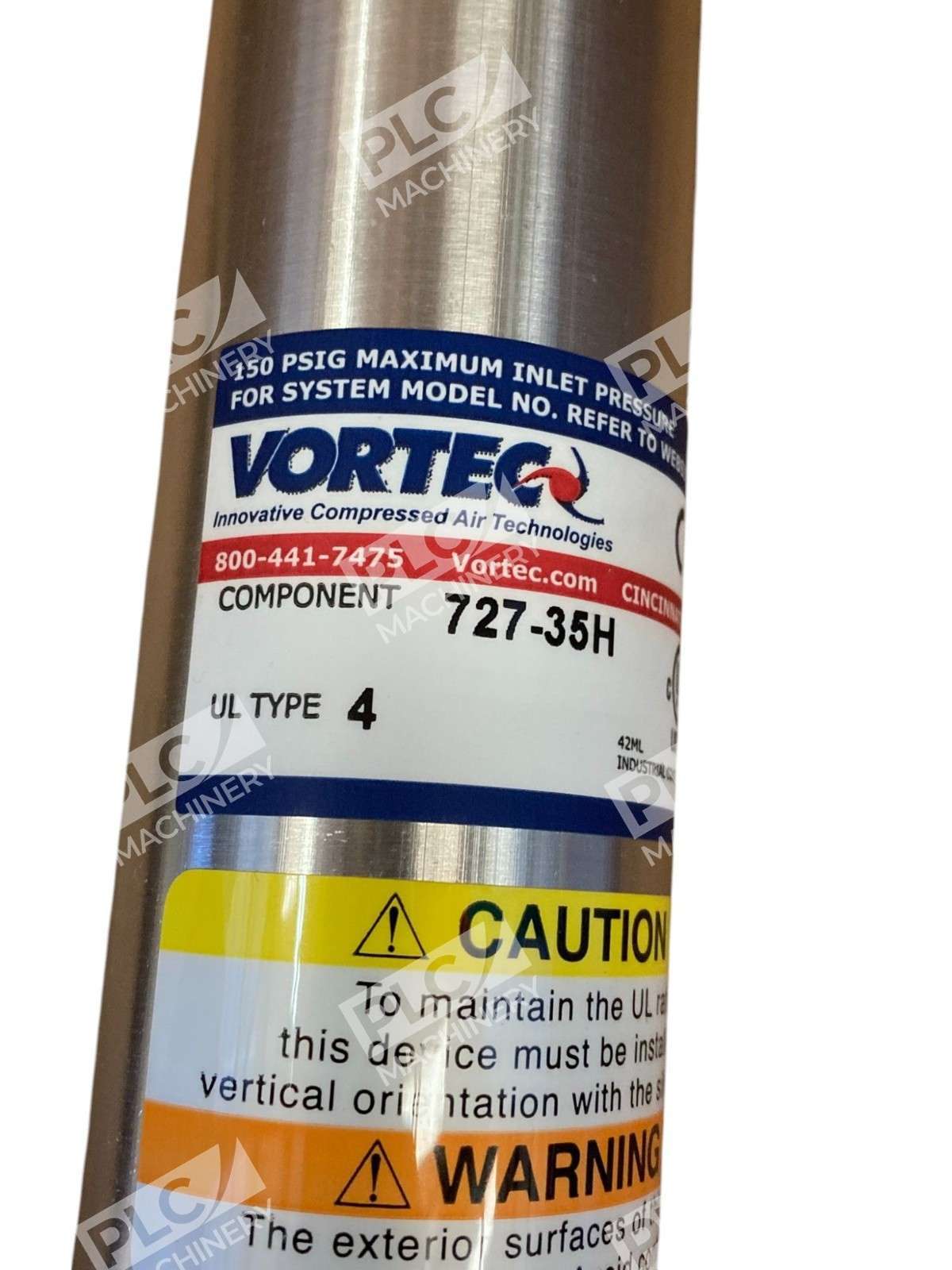 Vortec Vortex Cooler NEMA 4 / 35 SCFM Vortex Cooler 727-35H - Image 8