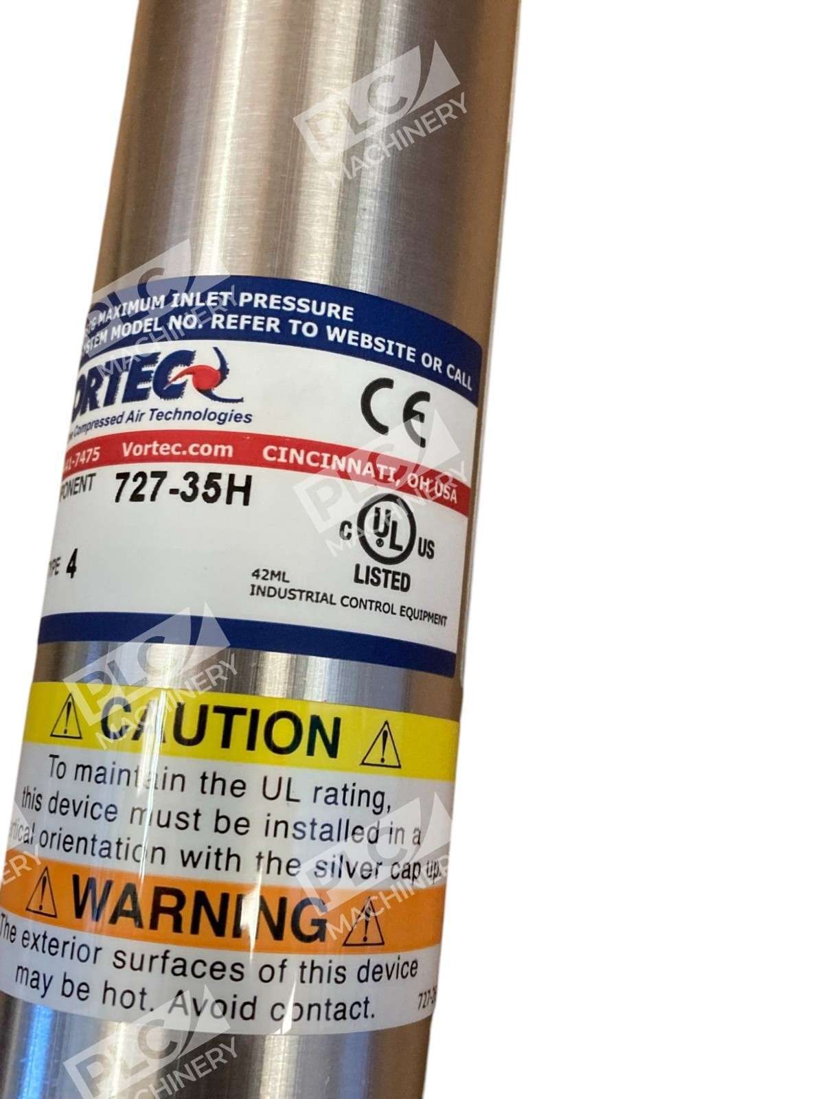 Vortec Vortex Cooler NEMA 4 / 35 SCFM Vortex Cooler 727-35H - Image 9