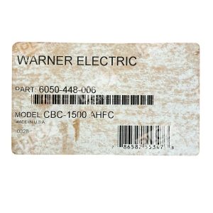 Warner Electric CBC 1500 AHFC Clutch Brake Control System 6050 448 006 226987212208