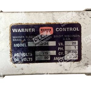 Warner Electric Control 20VA 1PH 02A 115VAC 90VDC Brake Clutch 5400 24 226666581378