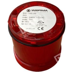 Werma Signaltechnik 641 100 00 Red Permanent Light Element