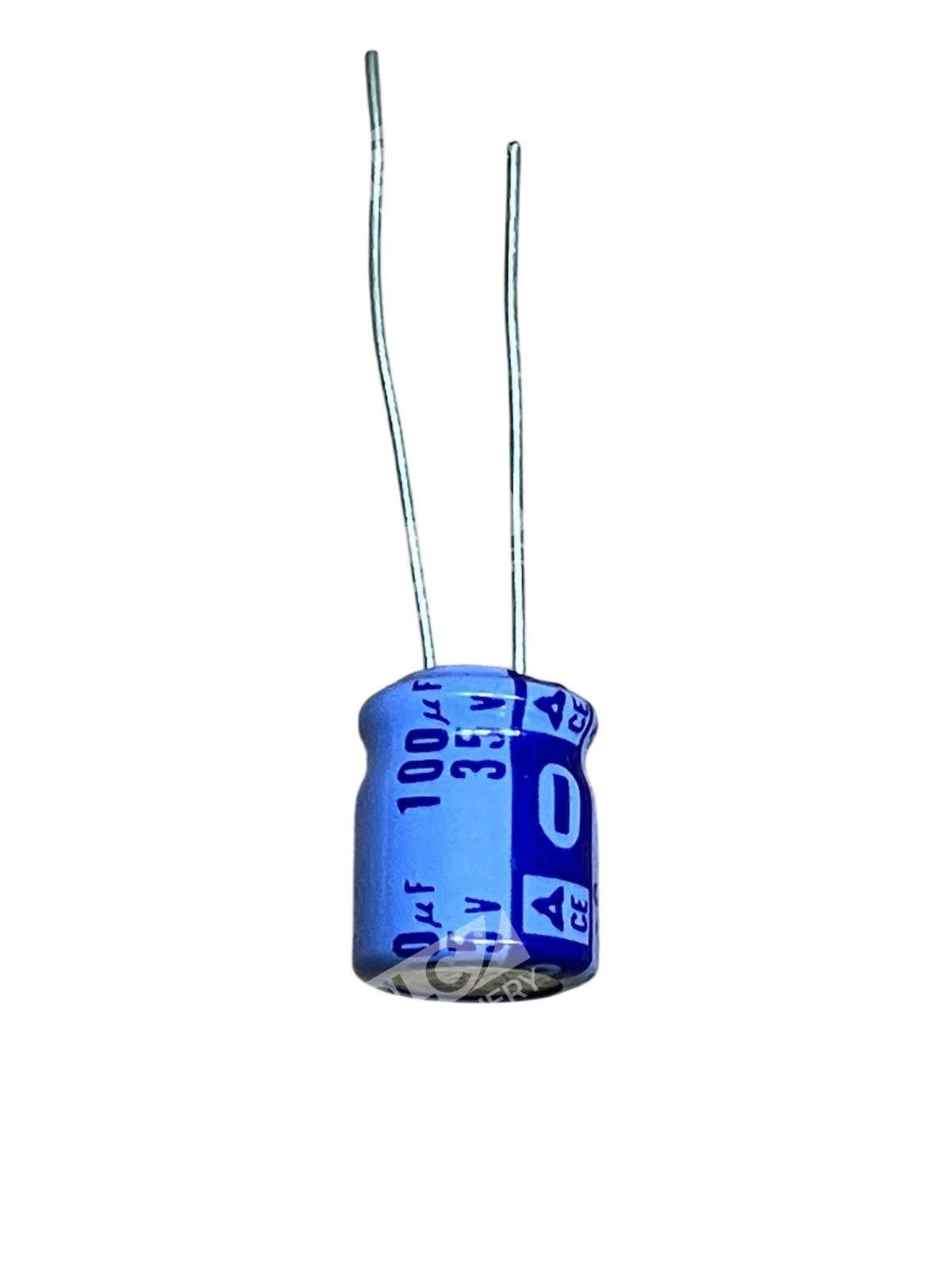 100µF 35V Polarized Aluminum Electrolytic Capacitor Radial Lead - Image 4