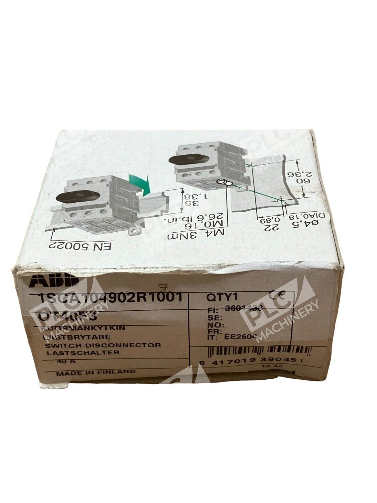ABB 1SCA104902R1001 3P Disconnect Switch 40A
