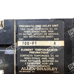 Allen Bradley 700 PT A Pneumatic Time Delay Unit w 700 P200A1 A AC Relay 226988635509