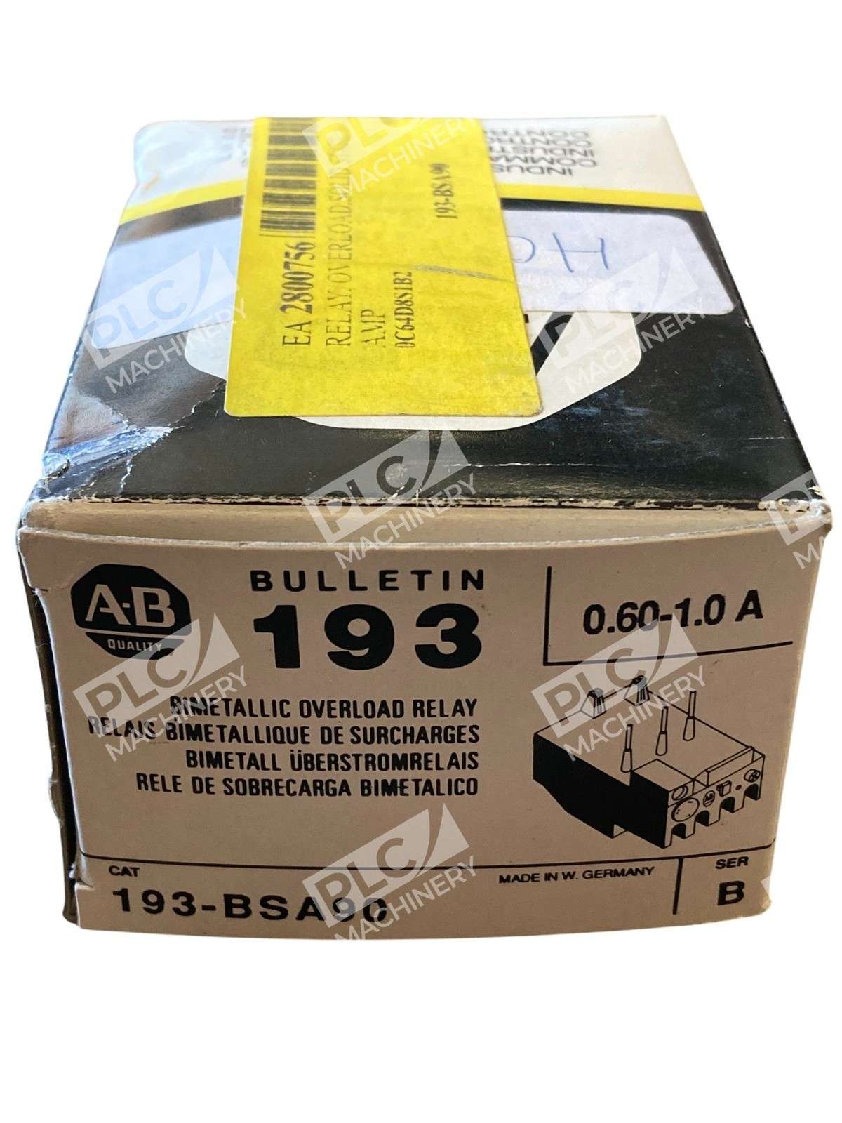 Allen Bradley AB 0.60-1.0A 193 Bimetallic Overload Relay 193-BSA90 /B